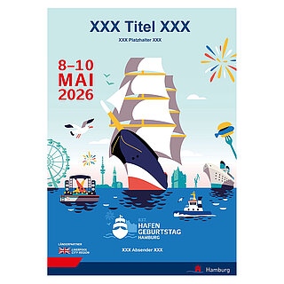 HAFENGEBURTSTAG HAMBURG Wordvorlage Deckblatt Hochformat