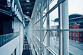 Hamburg Fair: Aisle between hall B6 and glass façade