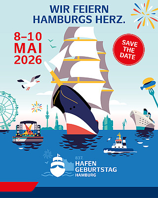 Banner HAFENGEBURTSTAG HAMBURG Save the Date 1080x1350px