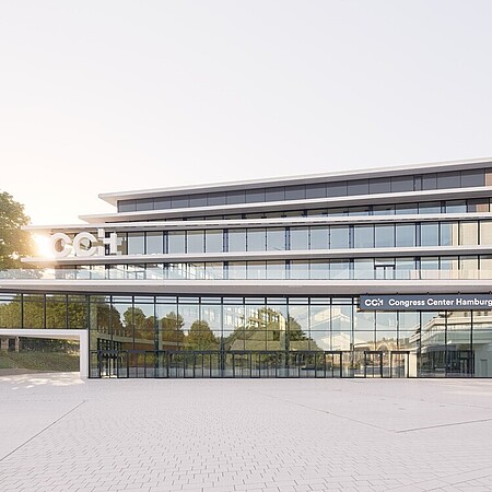 Außenansicht des Gebäudes CCH - Congress Center Hamburg