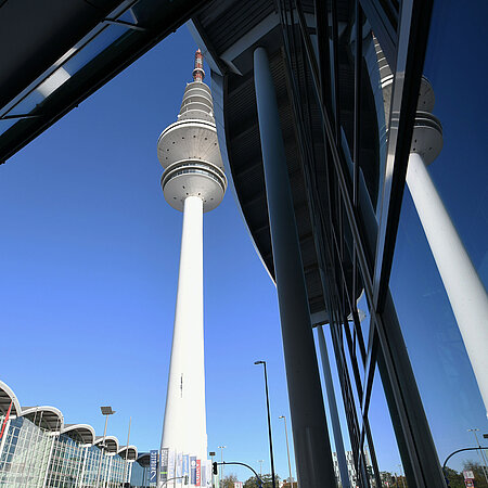 Hamburg Messe: Facade and TV tower Hamburg Messe: Facade and TV tower