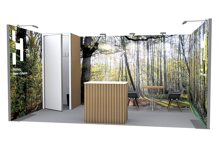 ECO Silver row stand | Stand construction with recycled material