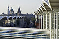 Hamburg Messe Fassade Eingang Mitte und Skywalk