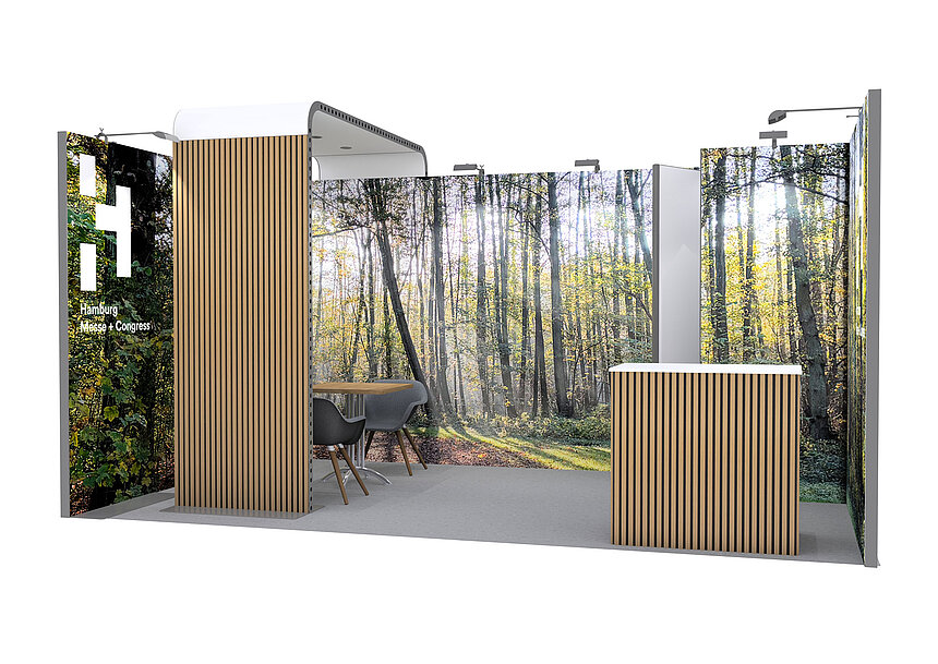 ECO Bridge Reihenstand | Standbau mit recyceltem Material