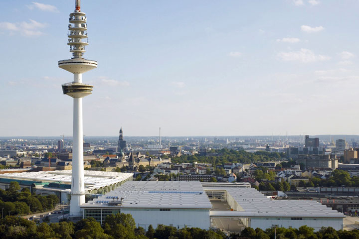 Hamburg Messe aerial view